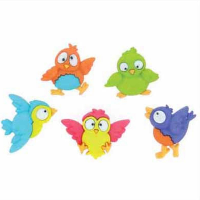 Novelty Buttons - Bird Brain - 5 pcs