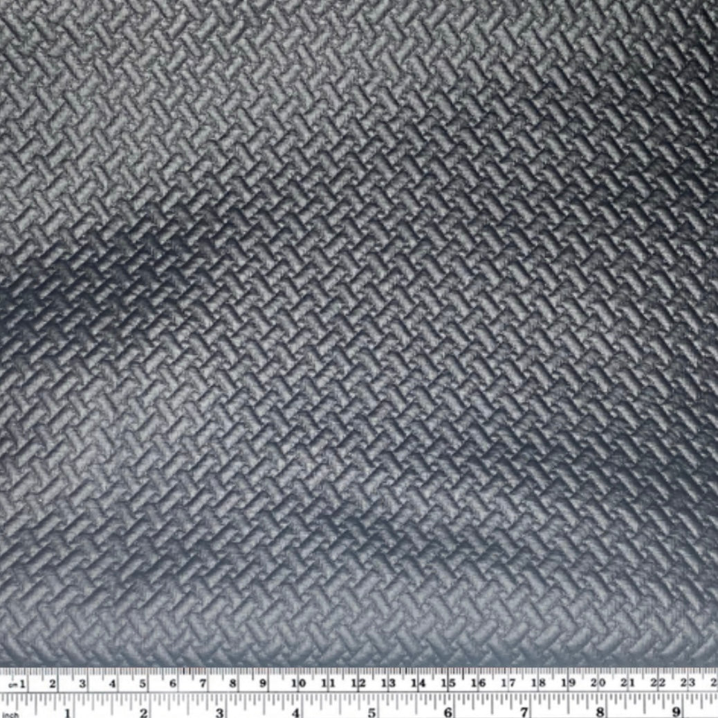 Embossed Lattice Stretch Vinyl - Black