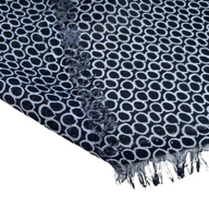 Printed Polyester Chiffon - Circles - Black/White
