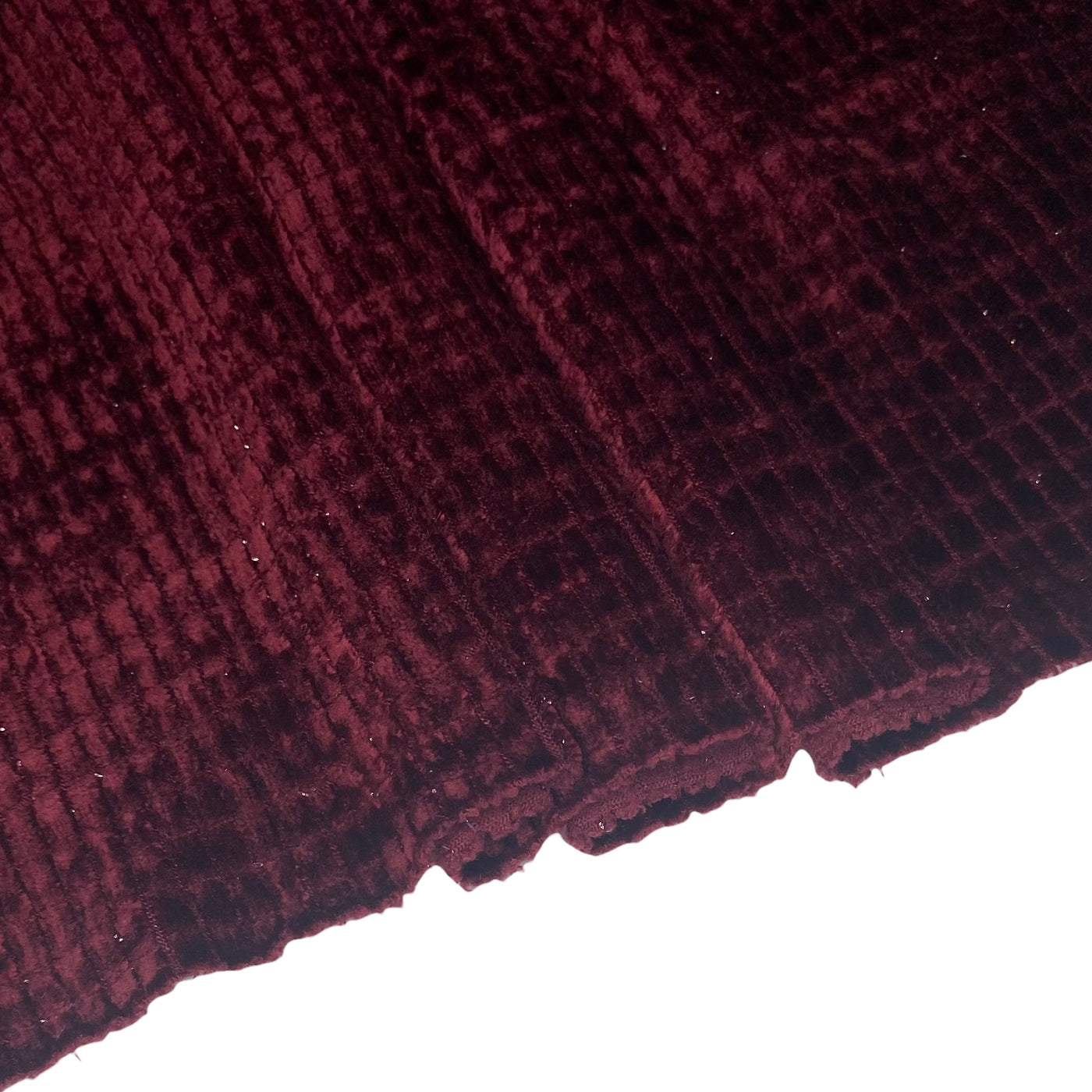 Sparkle Stretch Velvet - Burgundy/Silver