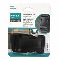 Single Adjust Parachute Buckle - Plastic - 32mm (1 1/4″) - Black