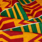 African Printed Cotton - Multi-Colour / Red / Green