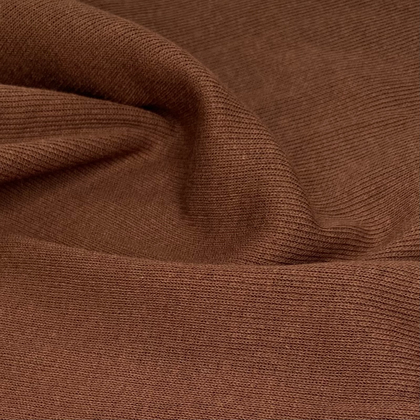 Cotton Tubular Rib Knit - Brown