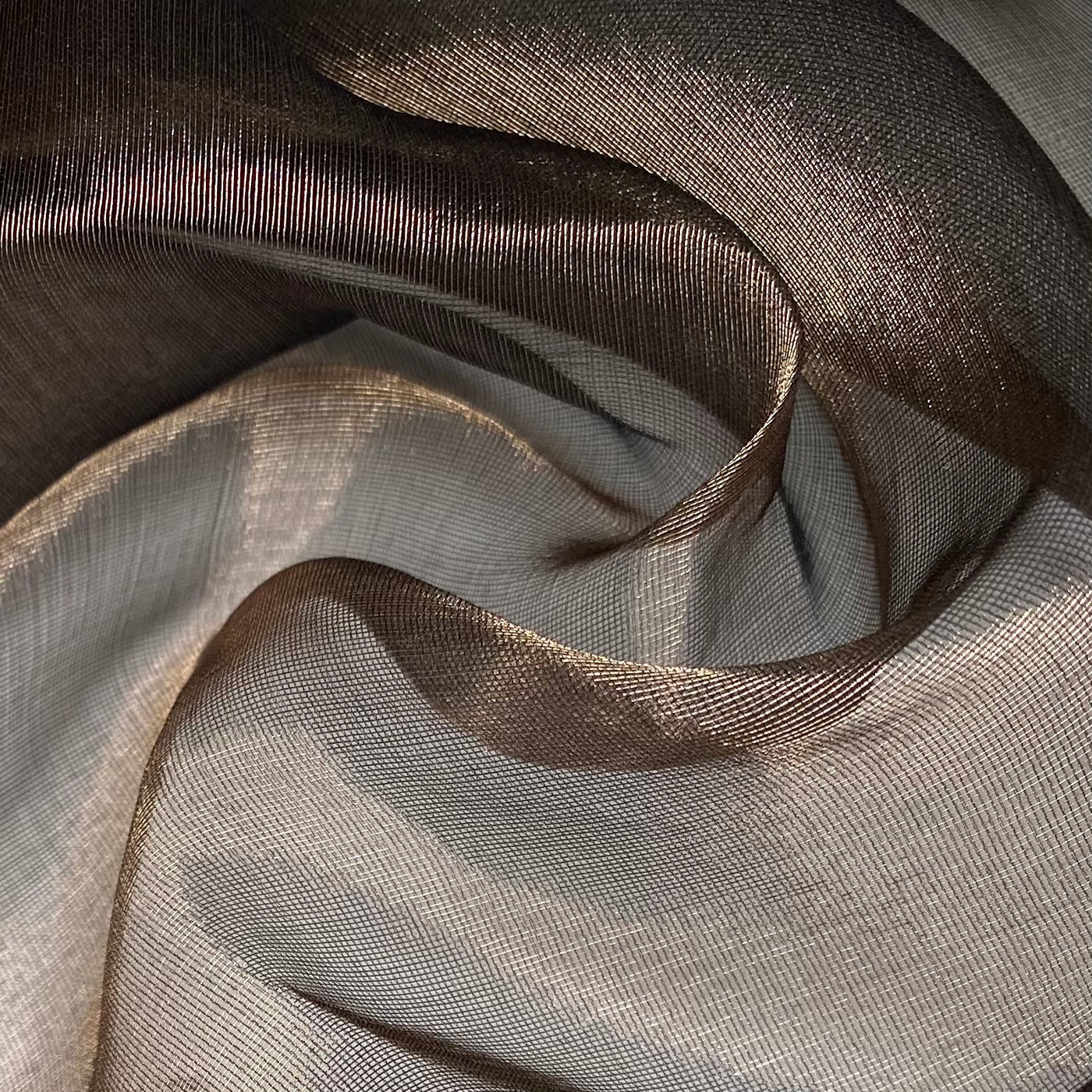 Shot Silk Organza - Black/Gold