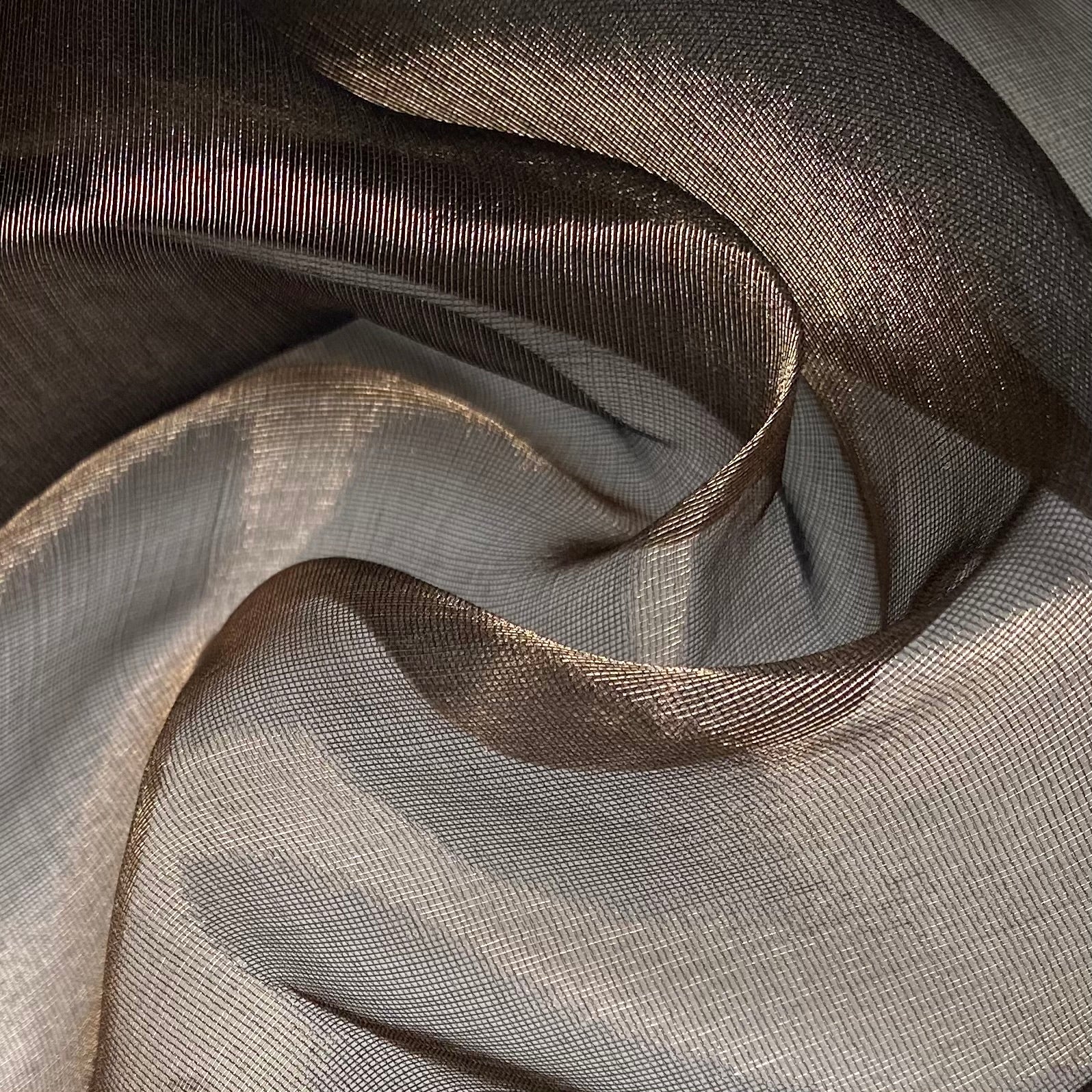 Shot Silk Organza - Black/Gold