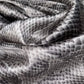Printed Stretch Silk Charmeuse - Snake - Grey