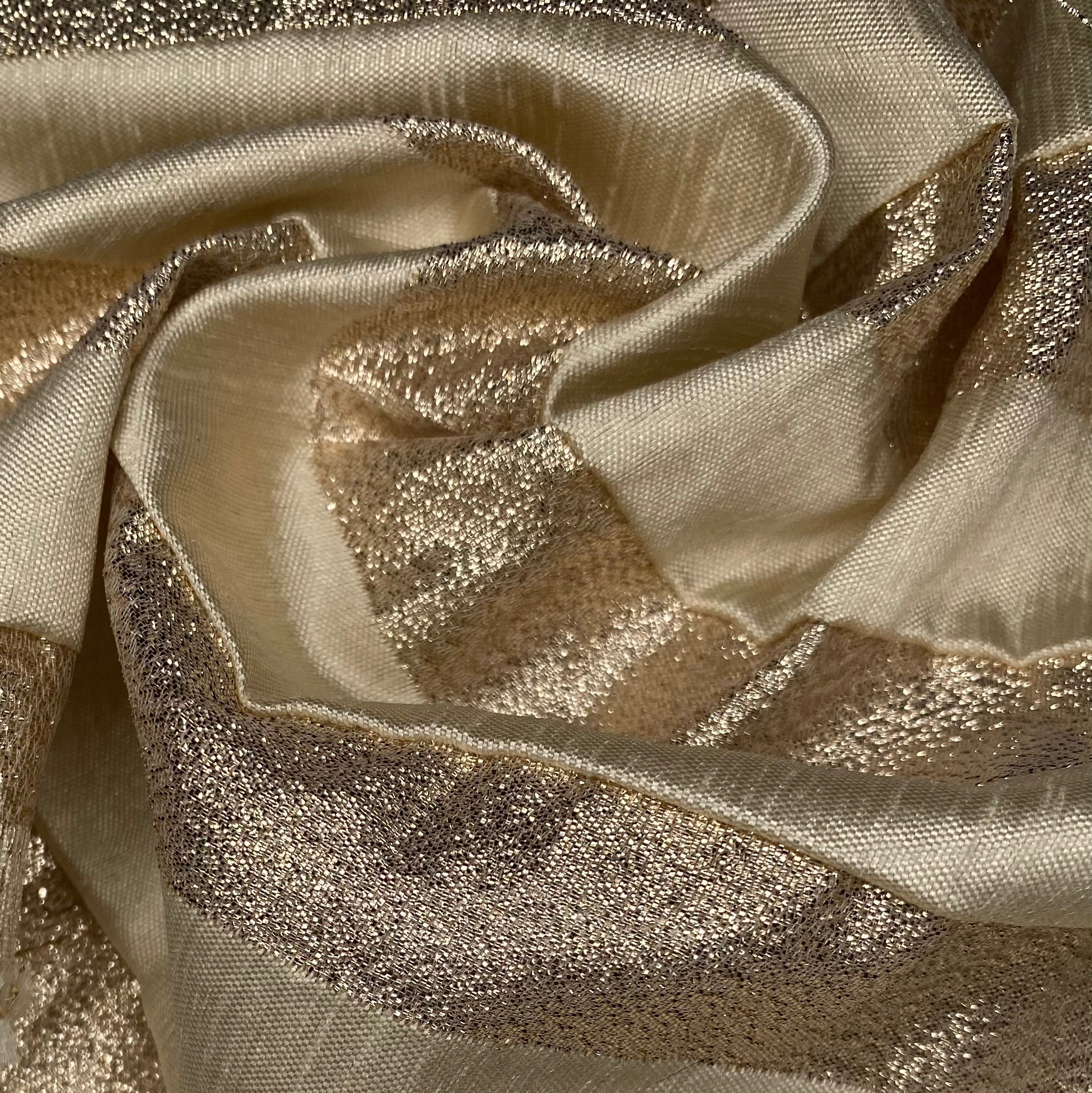 Striped Metallic Brocade - Gold