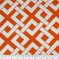 Printed Indoor/Outdoor Canvas - Geometric - Orange/White