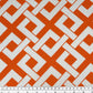 Printed Indoor/Outdoor Canvas - Geometric - Orange/White