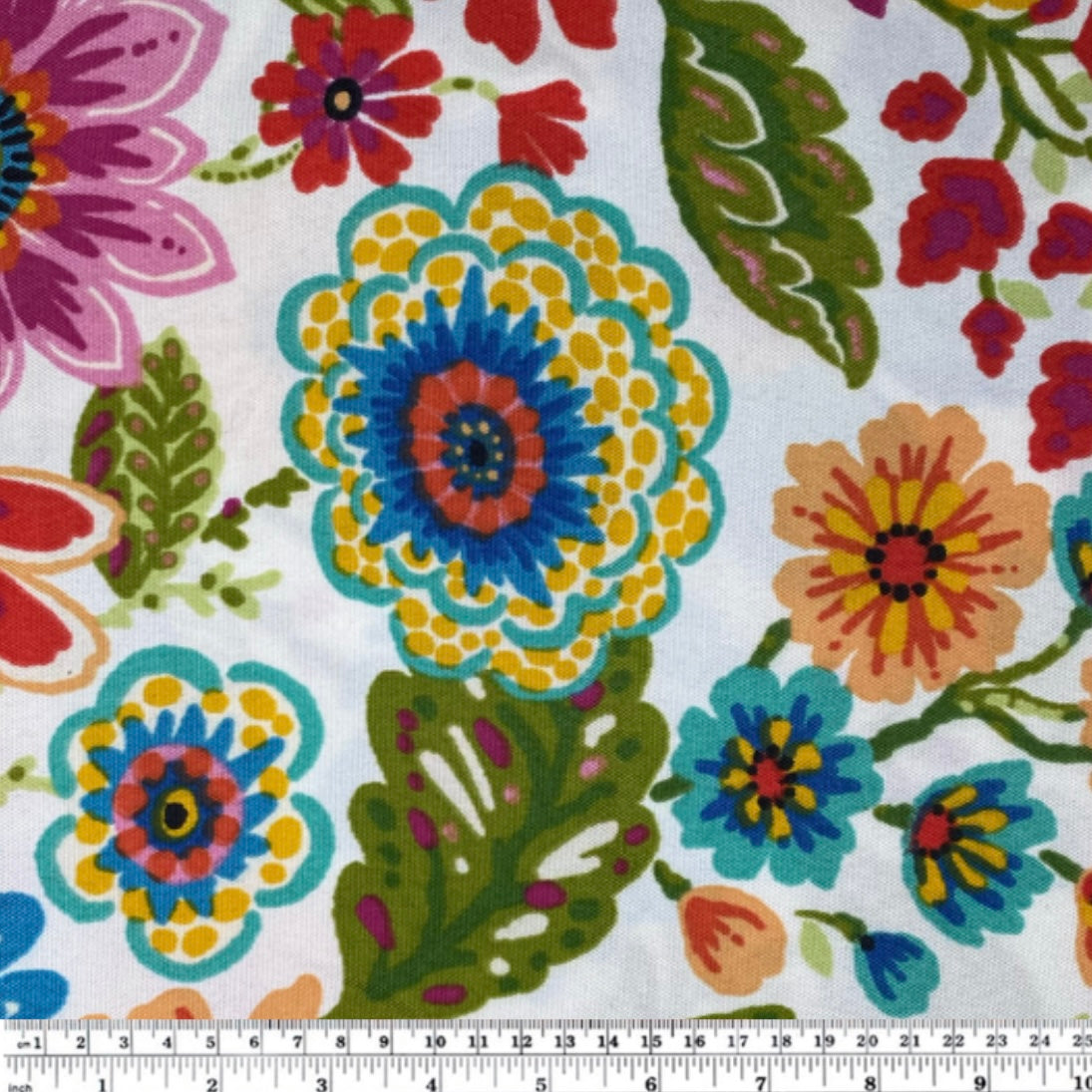 Floral Printed Indoor/Outdoor Upholstery - Multi-Coloured