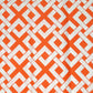 Printed Indoor/Outdoor Canvas - Geometric - Orange/White
