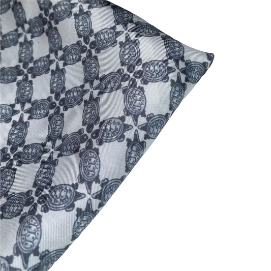 Turtle Silk Twill - White/Grey