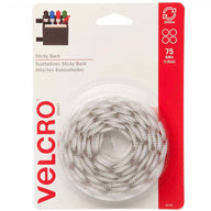 Sticky Back Coins - Velcro - 16mm (5/8″) - 75 pcs - White
