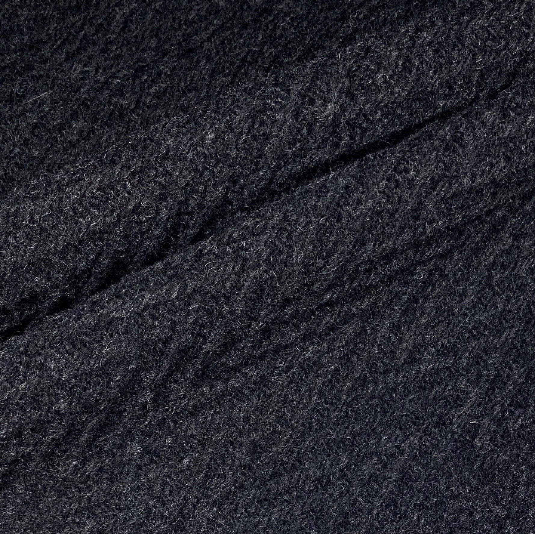 Chevron Wool Coating - Charcoal