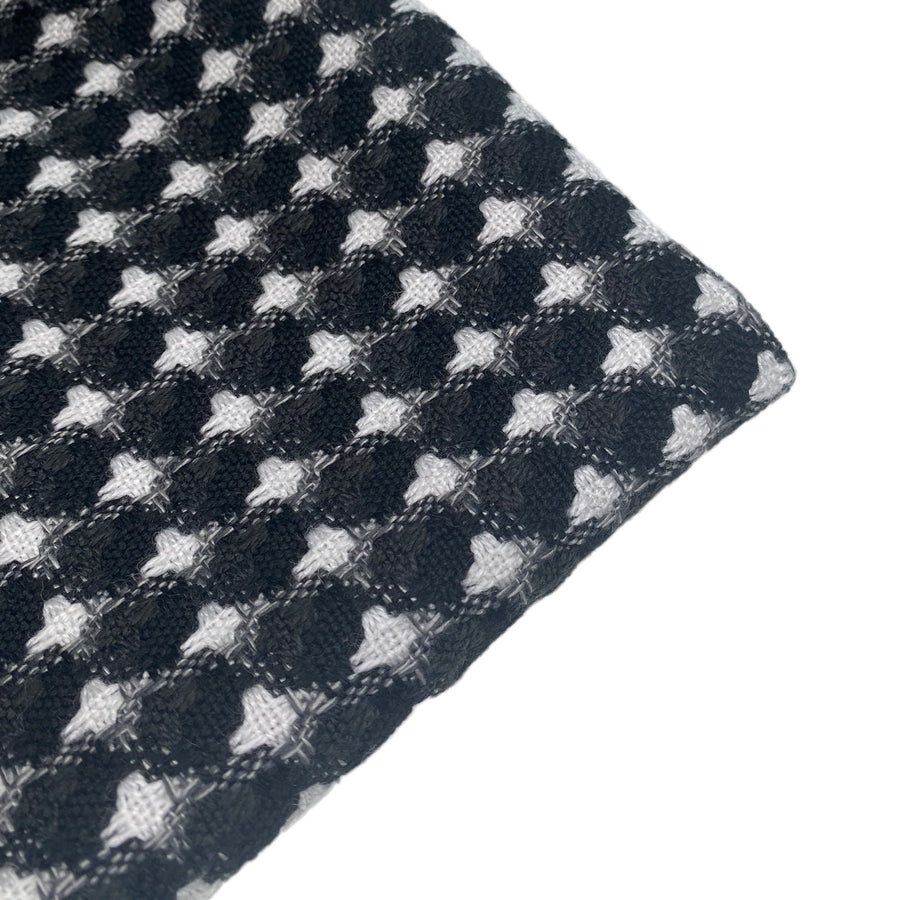Woven Wool Coating - Black/White/Grey