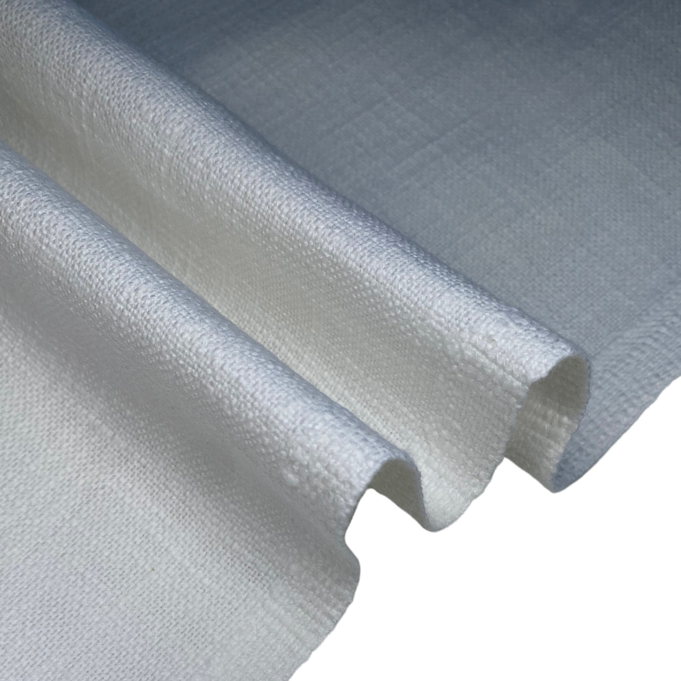 Crosshatch Cotton/Linen Upholstery - 12oz - White
