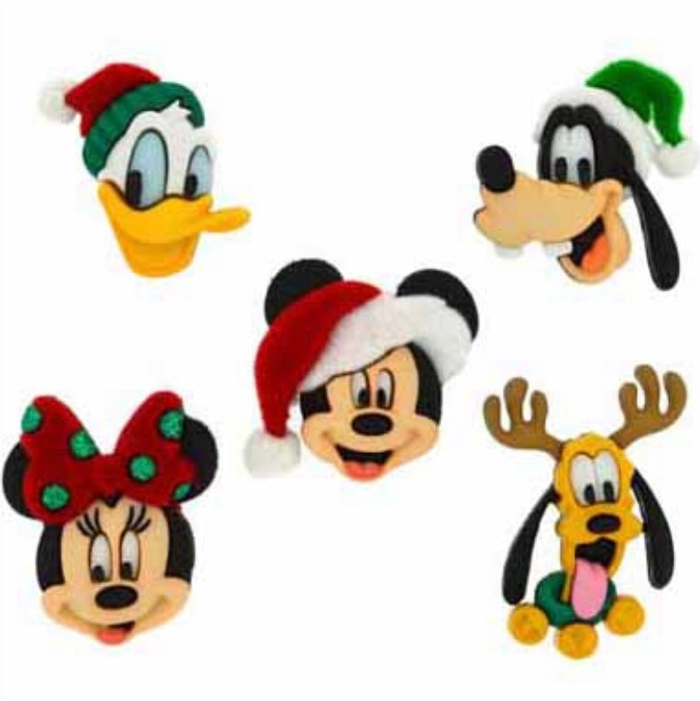 Novelty Buttons - Holiday Heads