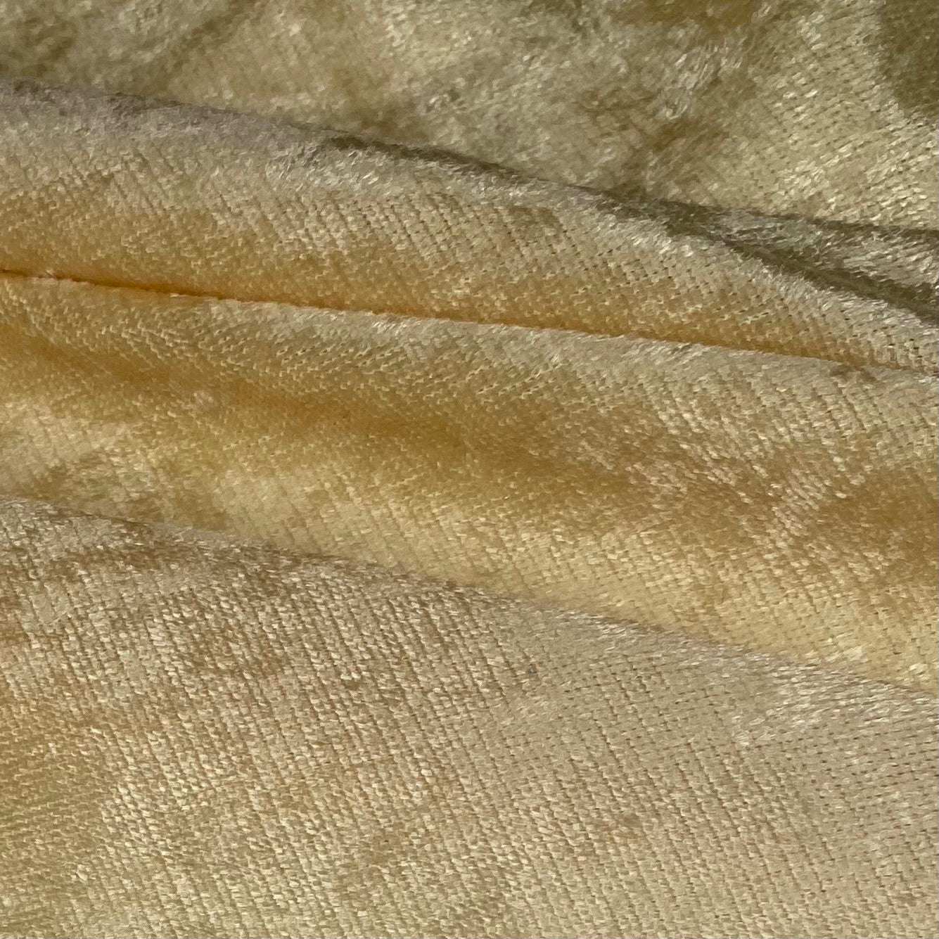 Crushed Stretch Velvet - Light Yellow