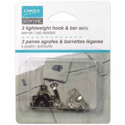 Lightweight Hook & Bar Set - Silver - 3 Sets