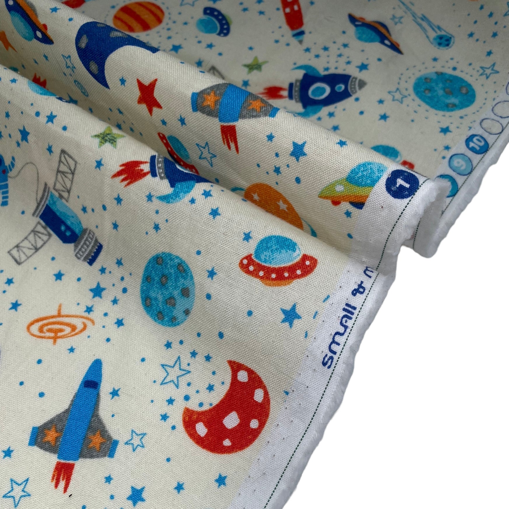 Outer Space Printed Cotton - Yellow
