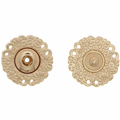 Decorative Snap Fastener - 22mm - 1 set - Gold