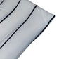 Striped Silk Georgette - White/Navy