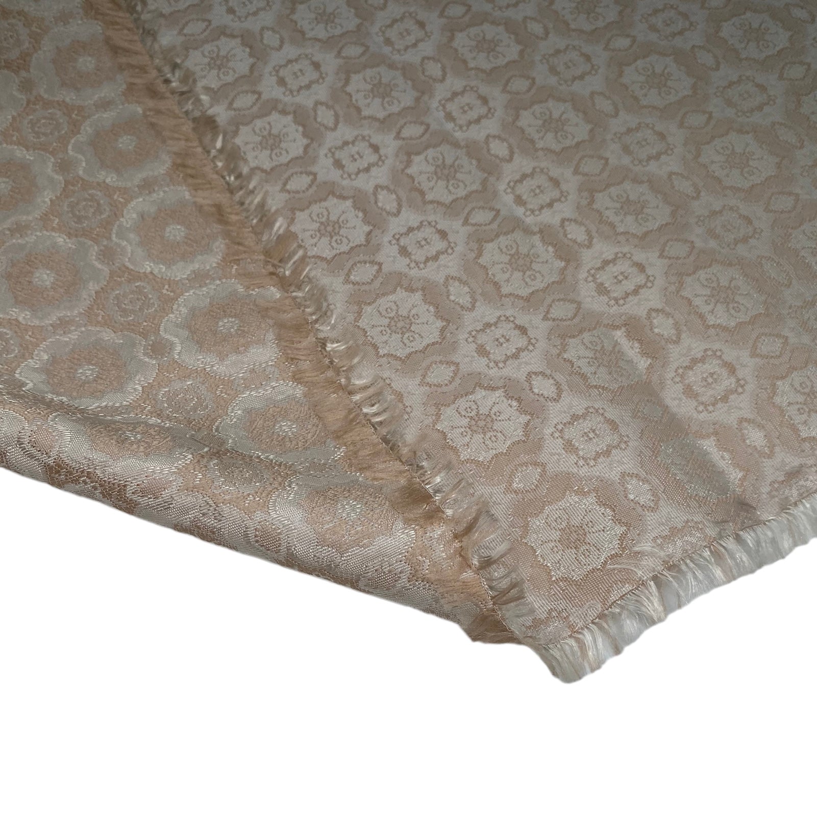 Polyester Satin Brocade - Beige/Ivory
