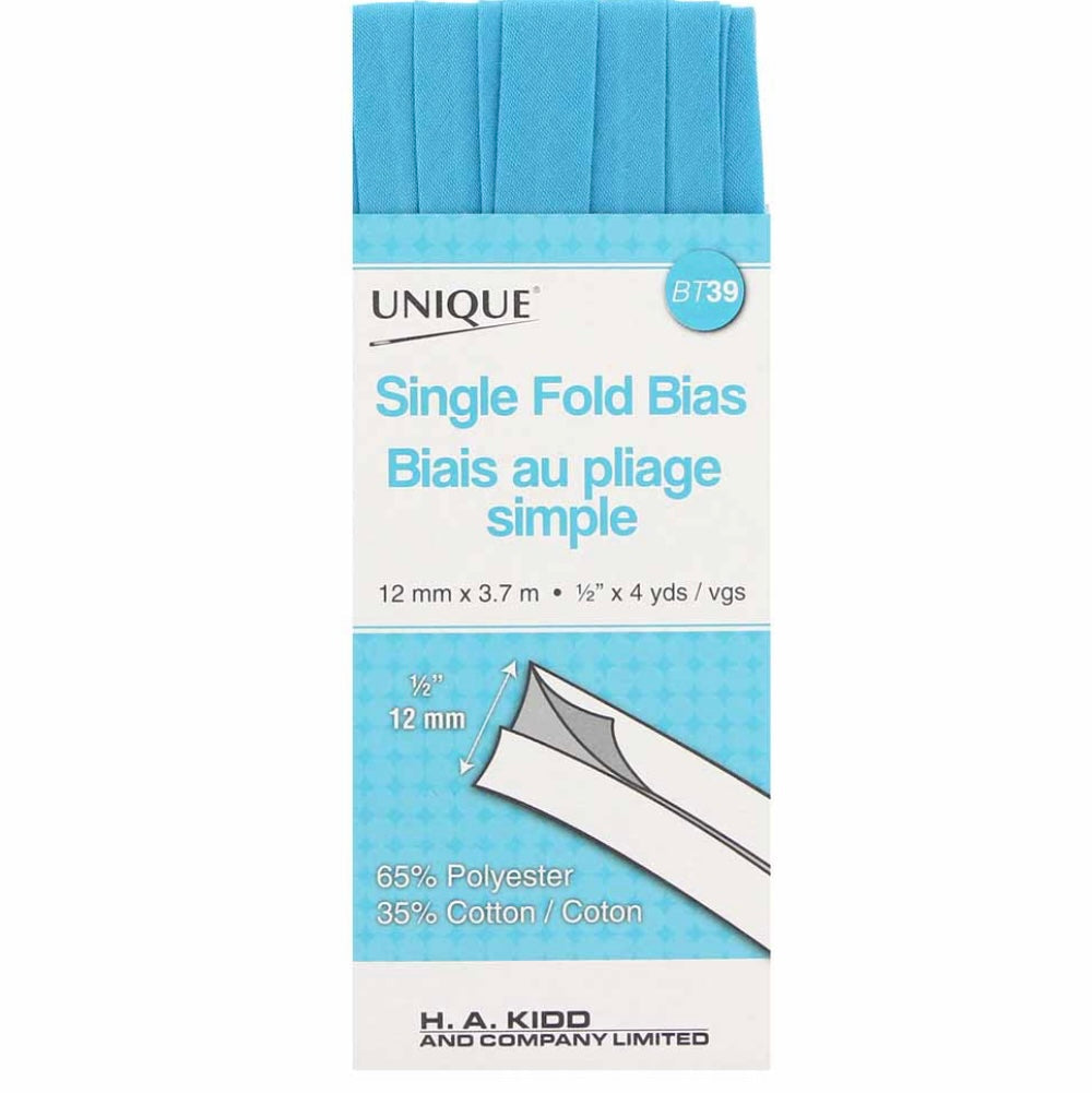 Single Fold Bias Tape - 12mm x 3.7m