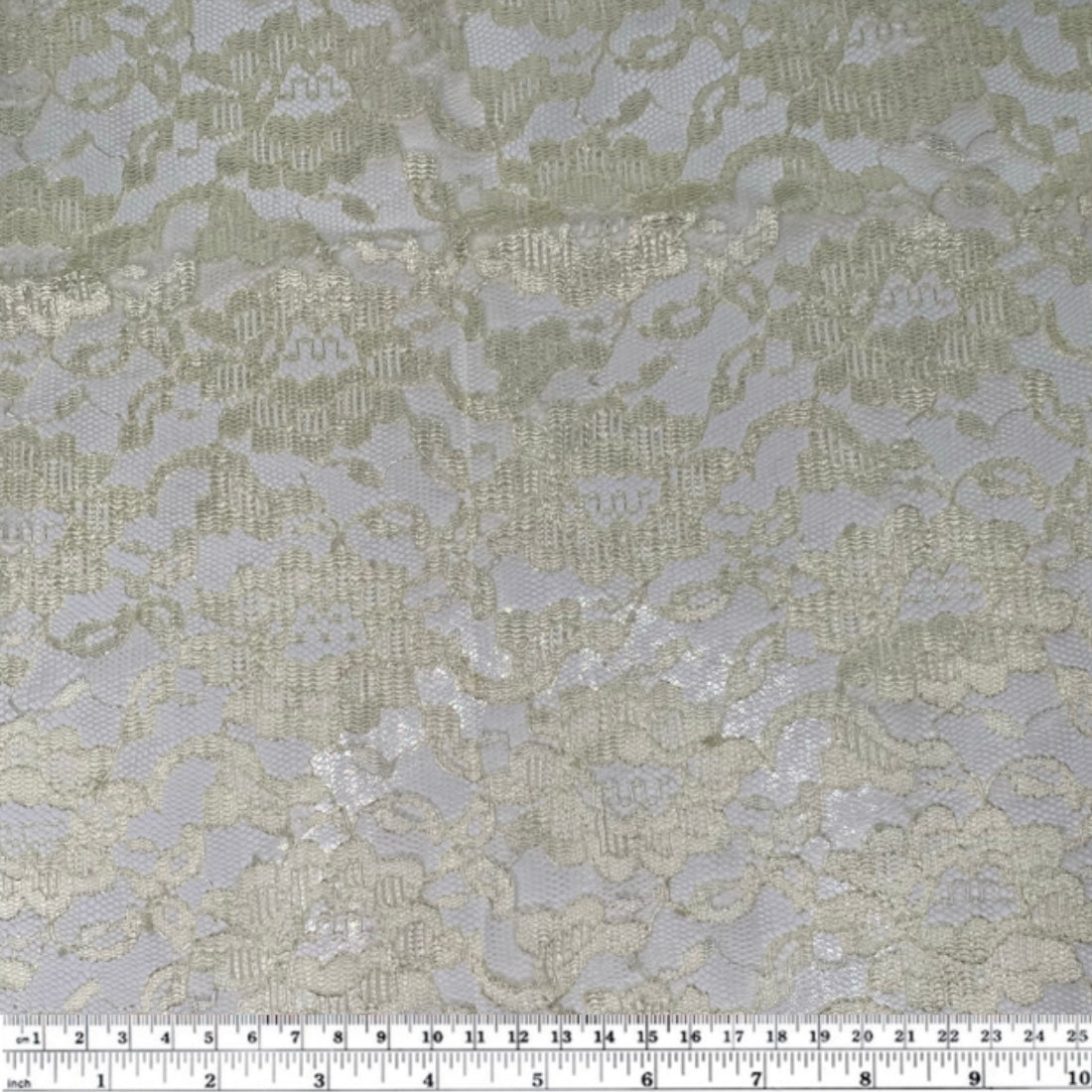 Floral Corded Lace with Scalloped Edges - Yellow
