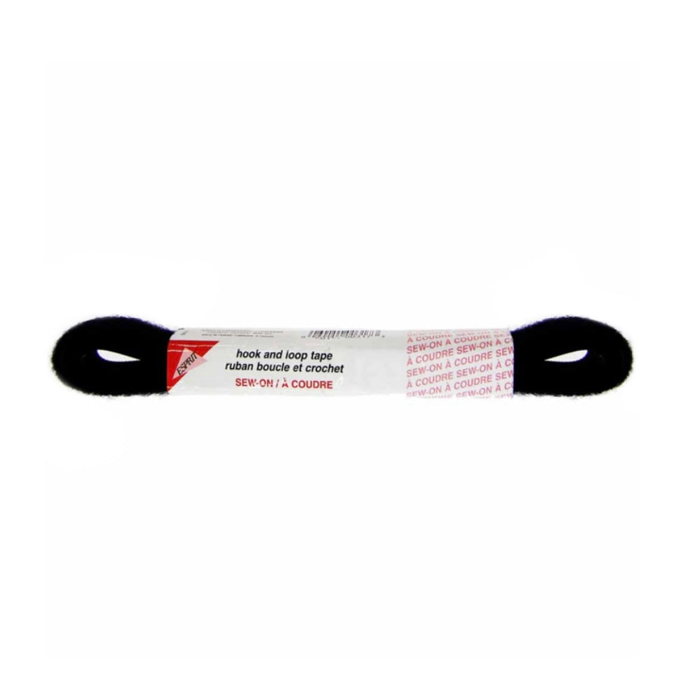 Hoop & Loop Tape Sew-On - 25mm x 1m (1” x 39”) - Black