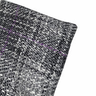 Woven Wool Coating - Plaid - Grey/White/Black/Purple