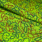 Floral Printed Polyester - 44” - Green/Blue/Red