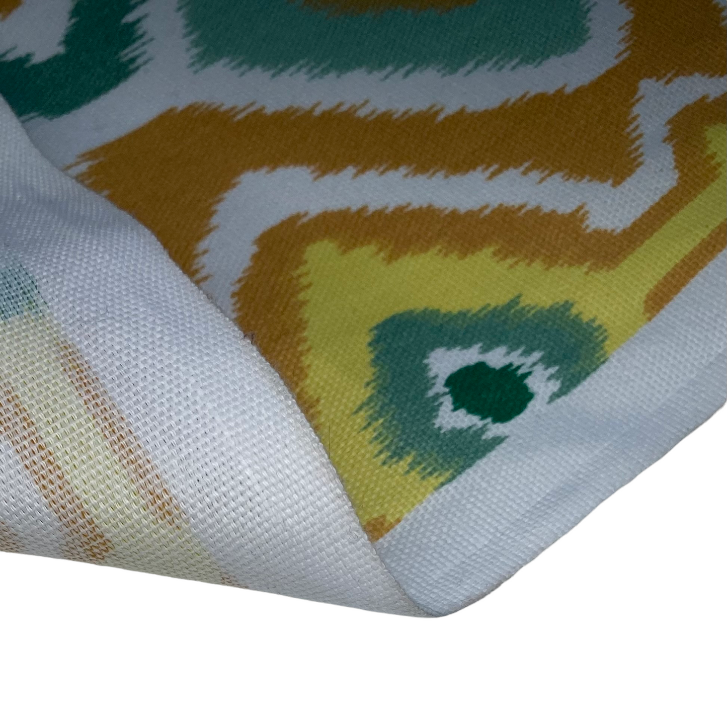 Ikat Indoor/Outdoor Upholstery - 56” - White/Yellow/Orange/Green