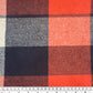 Wool Blend Plaid Coating - Remnant - Orange