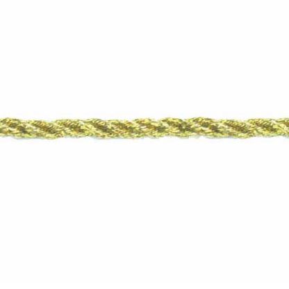 Metallic Twisted Cord - 2mm - Gold