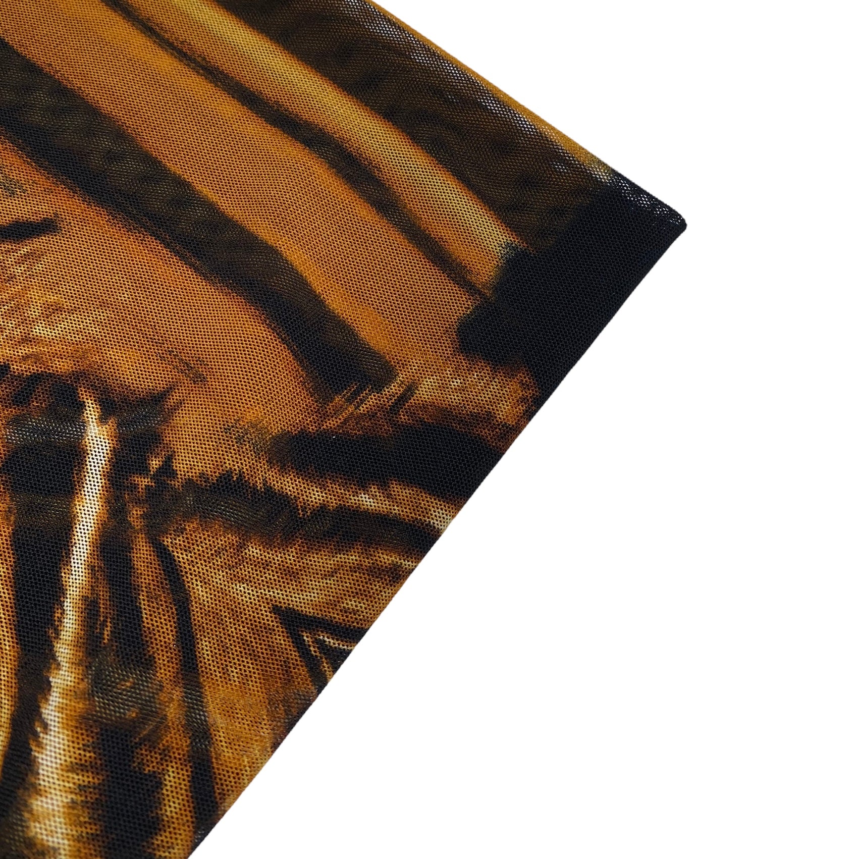 Printed Stretch Mesh - Animal Print - Brown/Black