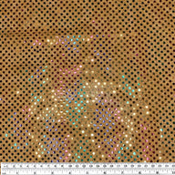 Faux Sequin Shiny Confetti Dot Knit - 44” - Orange/Rainbow