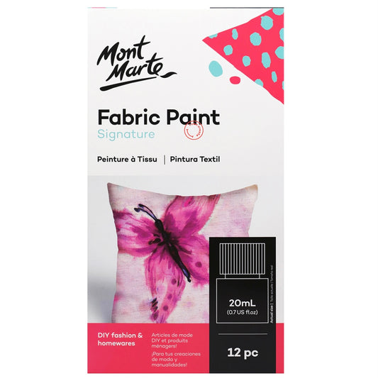 Signature Fabric Paint Set - 12pcs - 20ml each