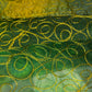 Embroidered Silk Organza - 44” - Green/Yellow