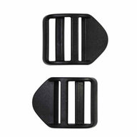 Plastic Ladderlock Buckle - 32mm (1 1/4″) - Black - 2 pcs