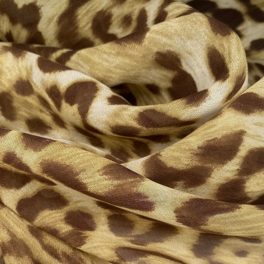 Printed Silk Chiffon - Cheetah