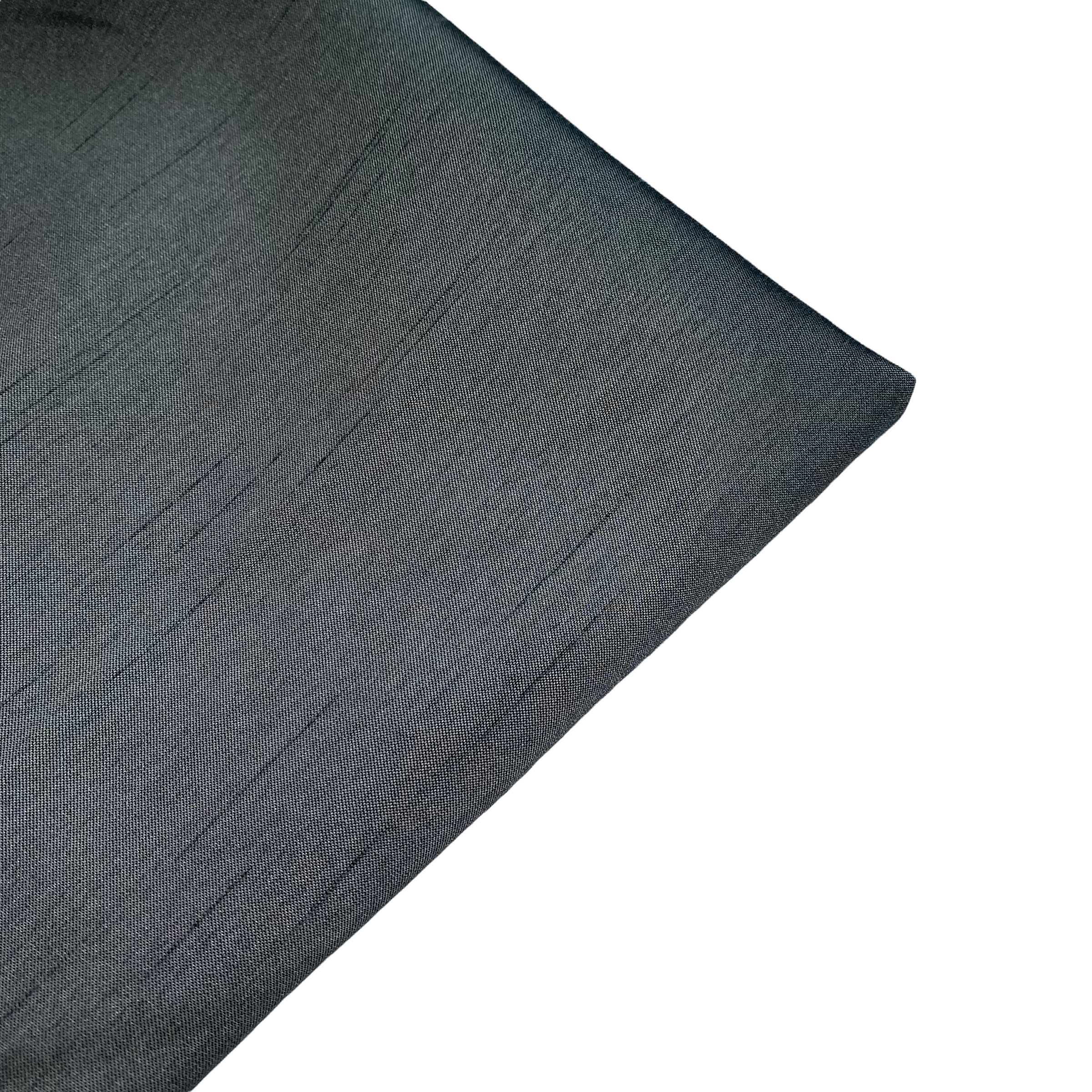 Polyester Shantung Satin - 56” - Black/Grey
