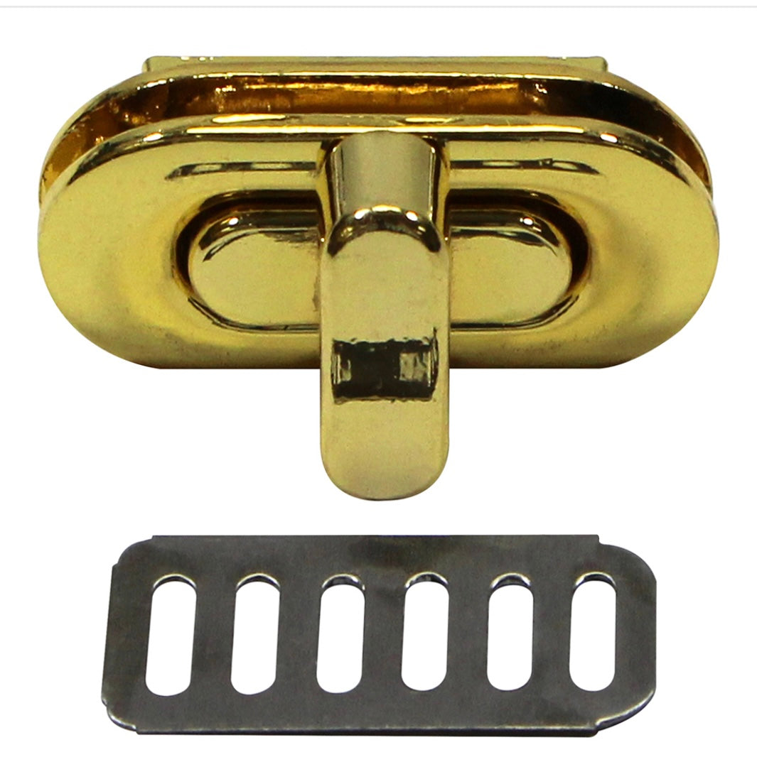Oval Turn Clasp - 35mm - Gold