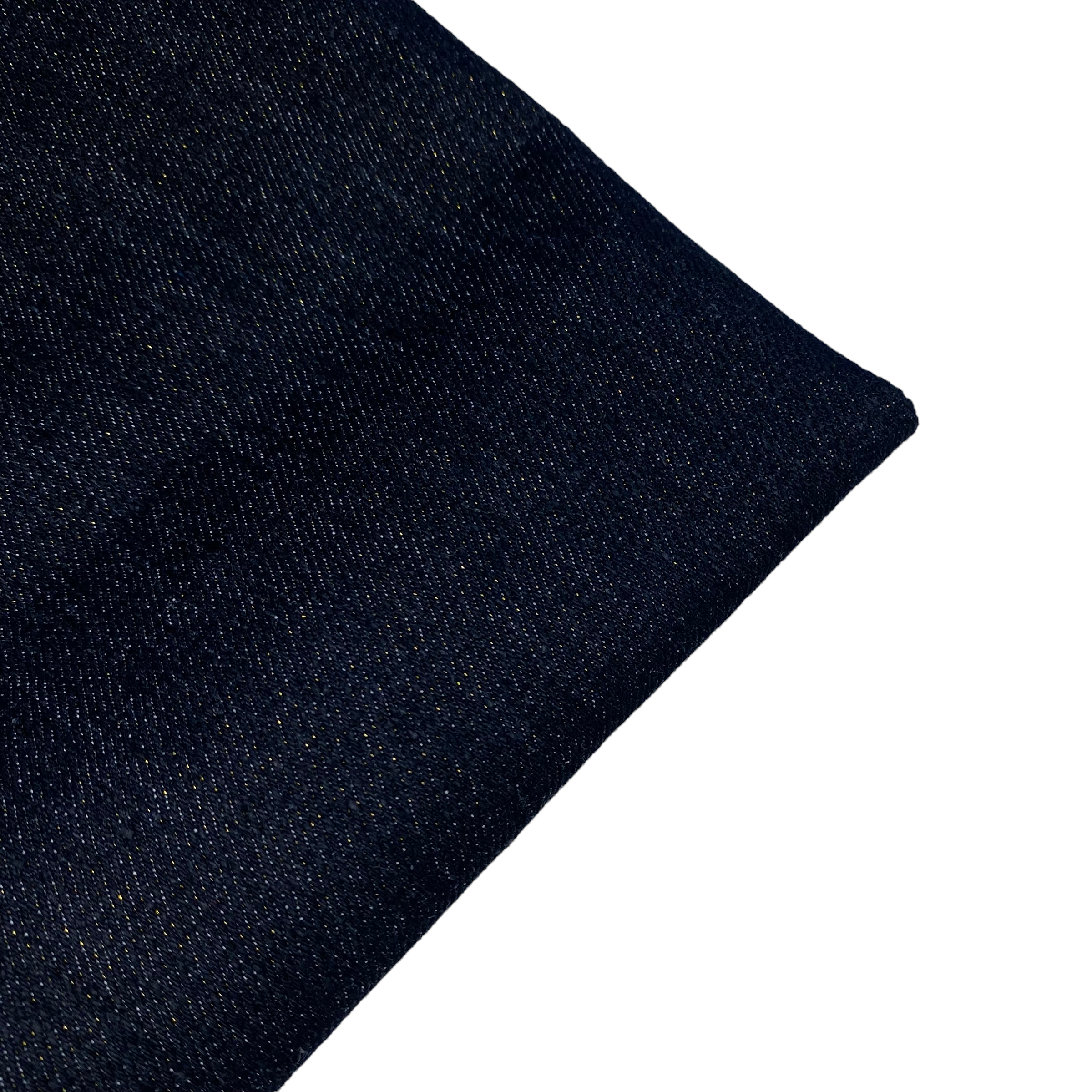 Cotton Twill Denim - 8oz - Black/Gold