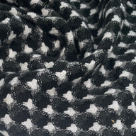 Woven Wool Coating - Black/White/Grey