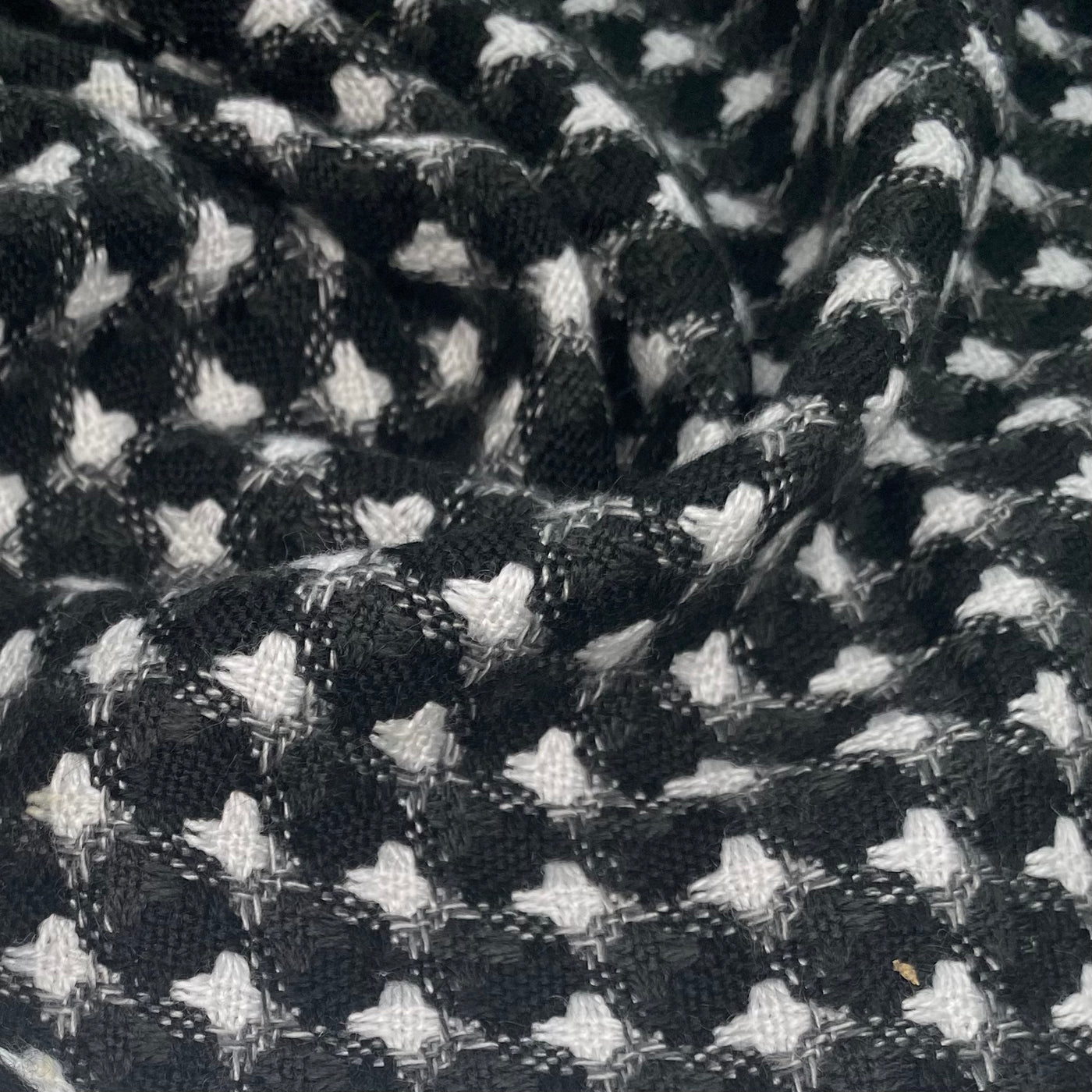 Woven Wool Coating - Black/White/Grey
