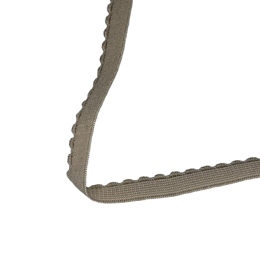 Picot Edge Decorative Elastic - Soft Back - 11mm - By the Yard - Ivory