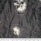 Stretch Printed Polyester Charmeuse - Fans/Polka Dots - Black/White