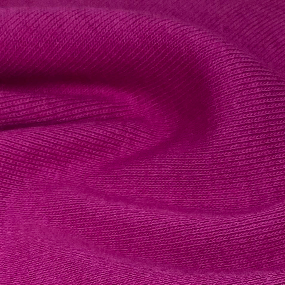Cotton Tubular Rib Knit - Fucshia