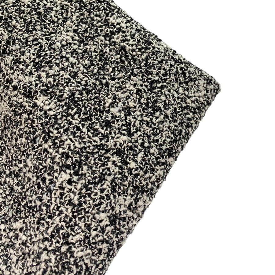 Cotton Upholstery - Designer Remnant - Black/Ivory